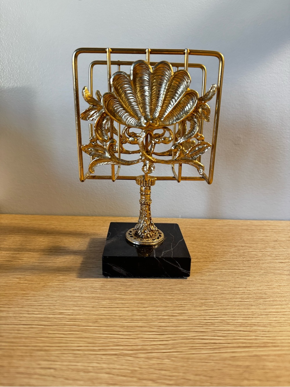 Gold Decorative Shell Table Napkin Holder - Home Art